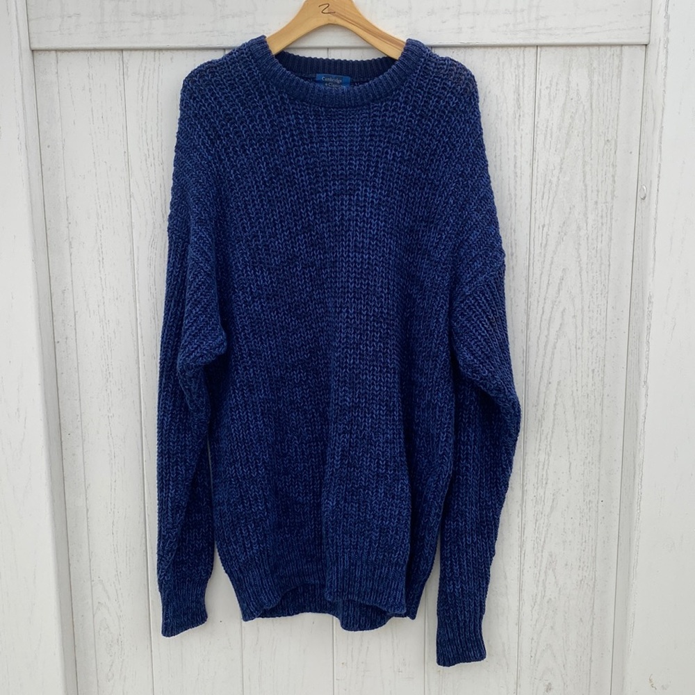 Two toned grampas knitted sweater vintage Cambridge classics XL